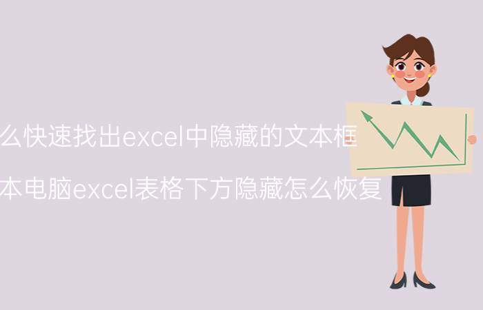 怎么快速找出excel中隐藏的文本框 笔记本电脑excel表格下方隐藏怎么恢复？